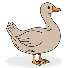 Easy Duck Coloring Page