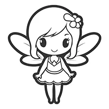 Easy Fairy Printable Black & White