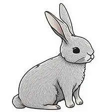 Easy Rabbit Coloring Page