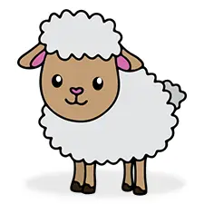 Easy Sheep Coloring Page