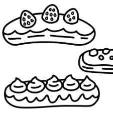 Eclair Coloring Page