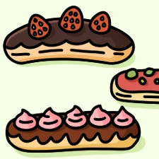 Eclair Coloring Page