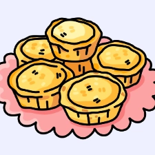 Egg Tart Coloring Page