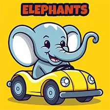 Elephant Coloring Page For Kids
