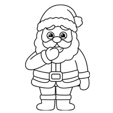 Embarrassed Santa Coloring Page