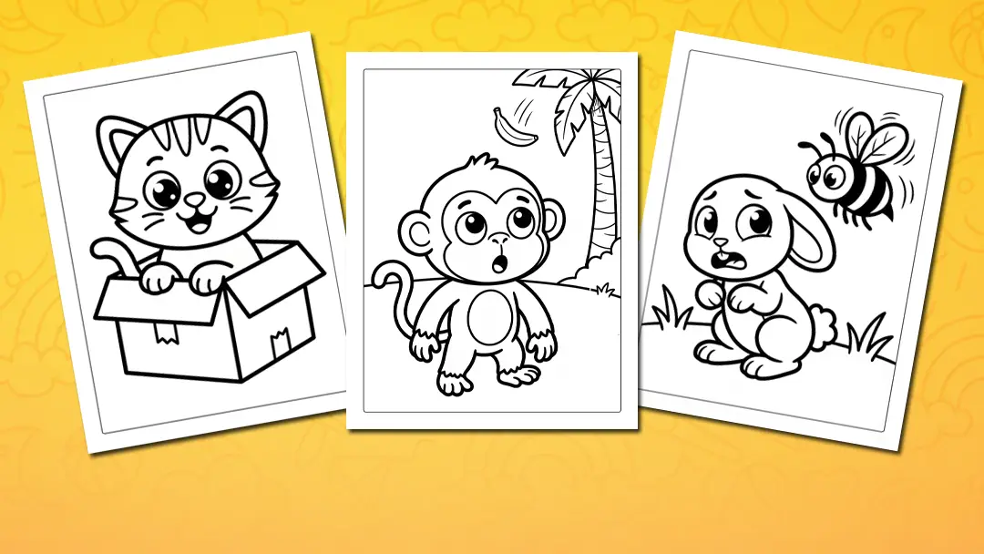 Emotions coloring pages - Simple scenes to help kids understand their feelings