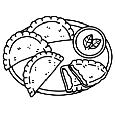 Empanada Coloring Page
