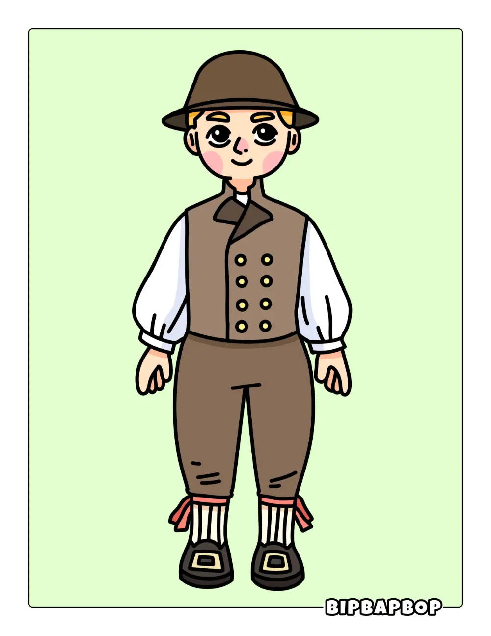 European Boy Printable