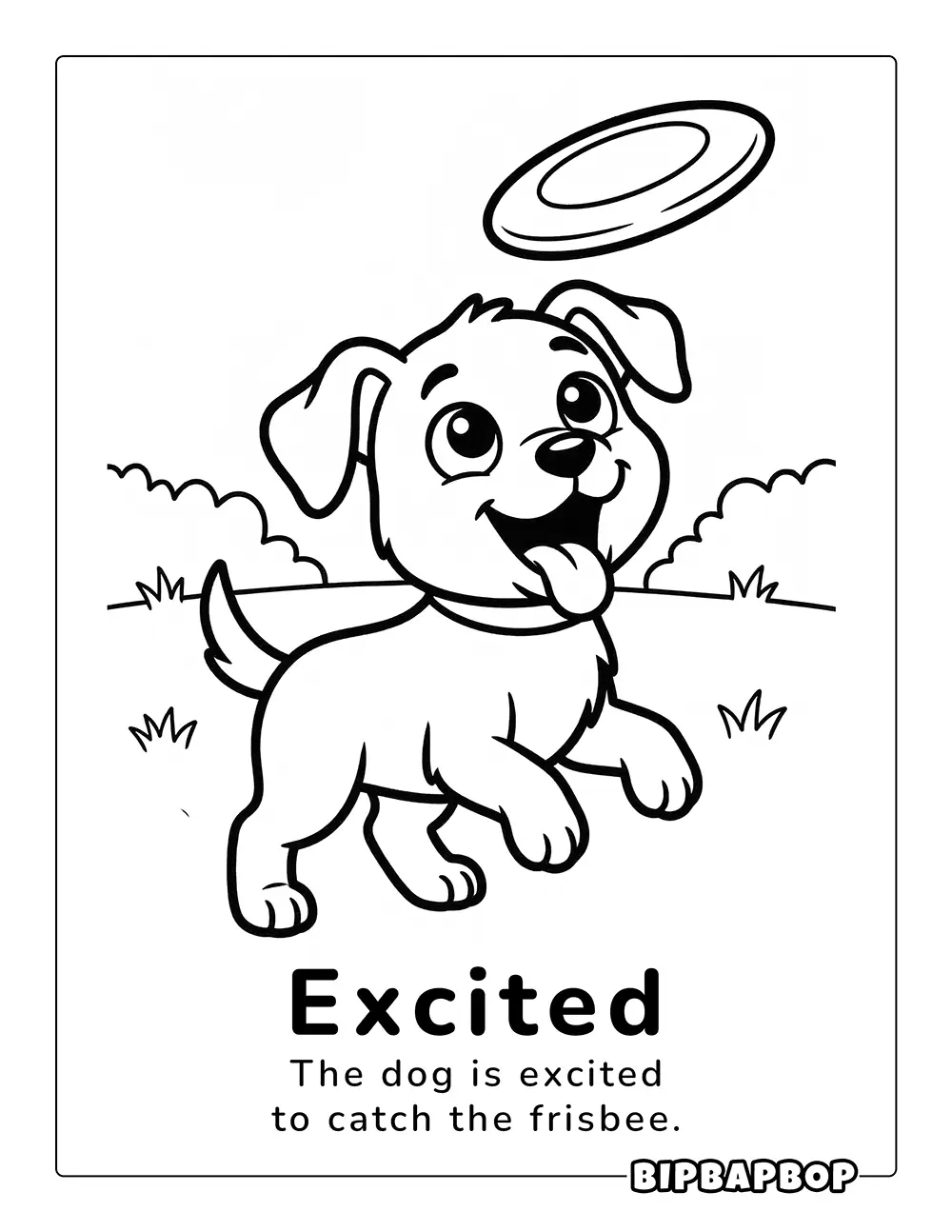 An excited dog catching a frisbee