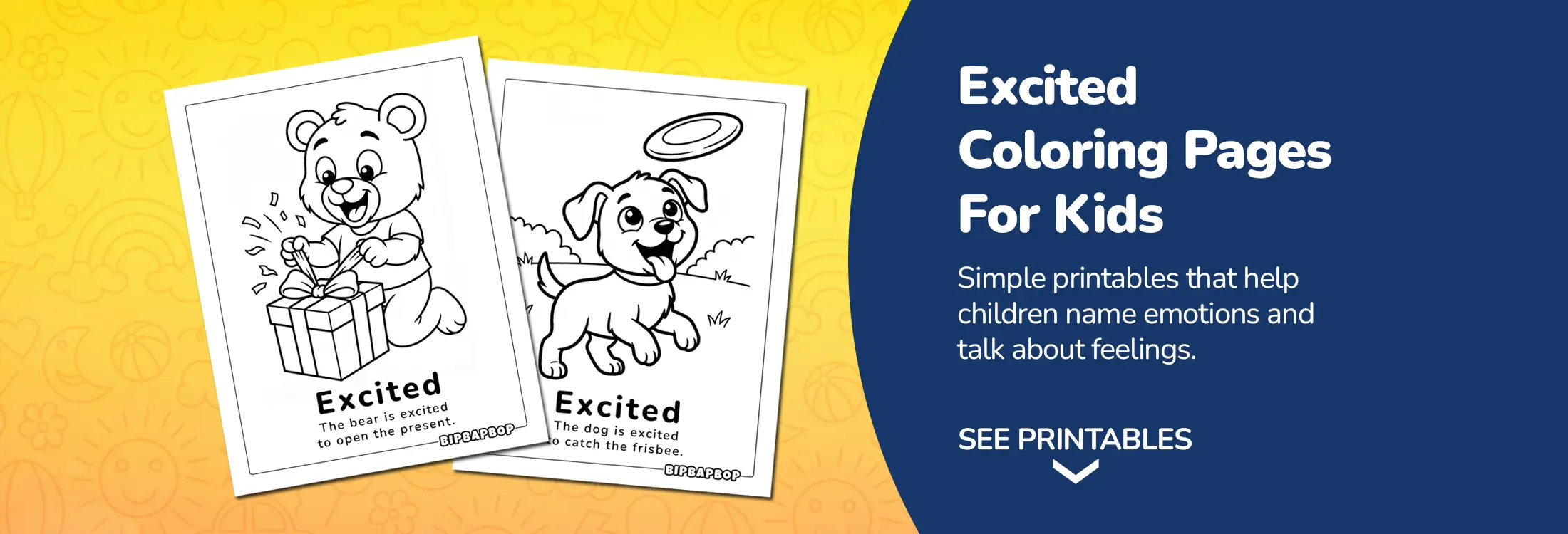 Excited Emotion Coloring Pages