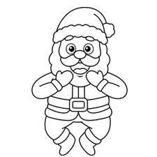 Excited Santa Coloring Page