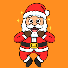 Excited Santa Printable