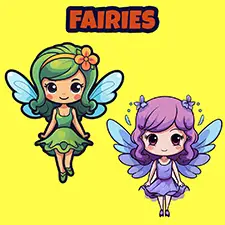 Fairy Coloring Sheets