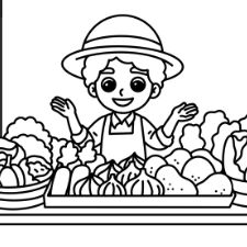 Farmer Coloring Page