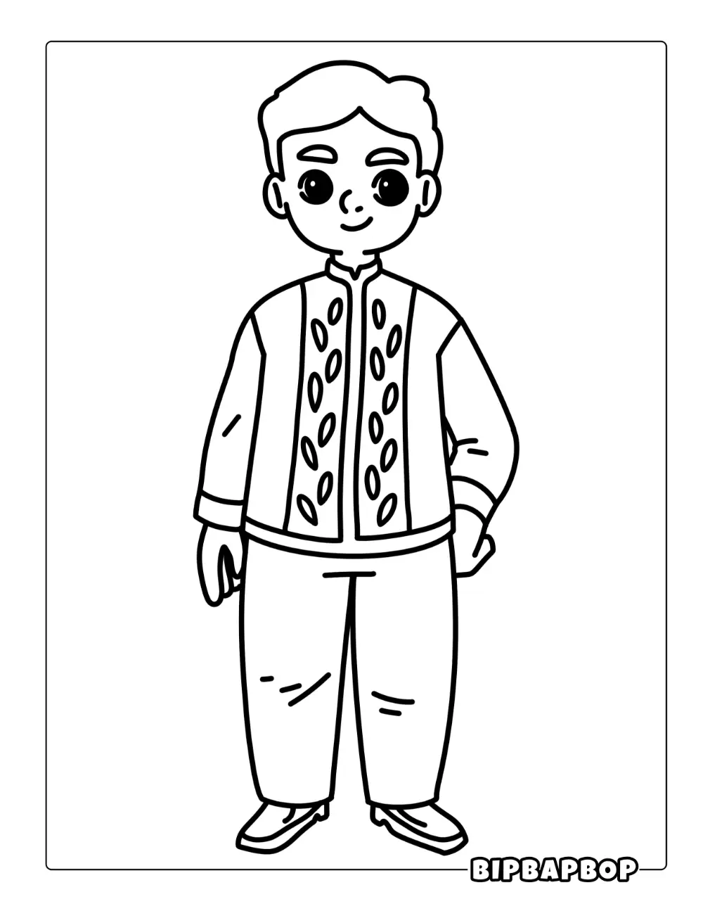 Filipino Boy Coloring Page