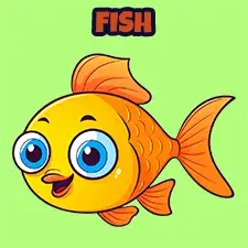 Fish Coloring Page For Kids