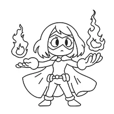 Flame Hero Controlling Fire Coloring Page