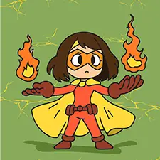 Flame Hero Controlling Fire Coloring Page