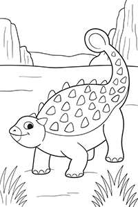 Free Ankylosaurus Coloring Pages PDF Printables