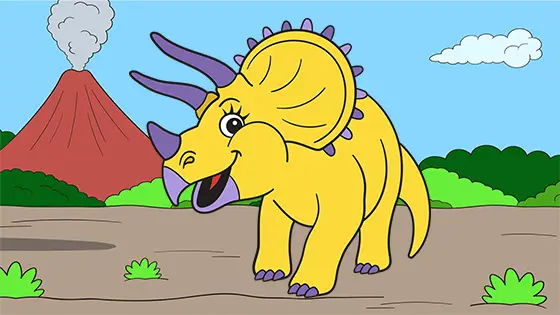 Free Downloadable Triceratops Coloring Sheet PDF Color