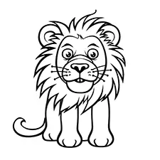 Free Lion Printable Black & White