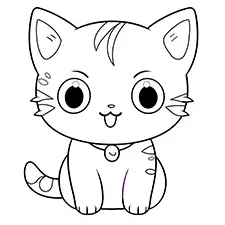 Free Printable Cat Coloring Page Black & White