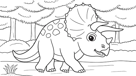 dinosaurs triceratops coloring pages