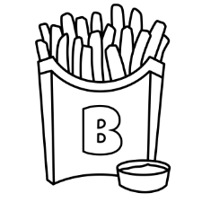 French Fries Coloring Page