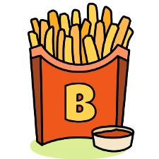 French Fries Coloring Page