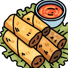 Fried Spring Rolls Coloring Page