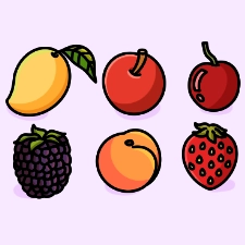 Fruit Collection Coloring Page