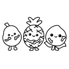 Fruit Friends Coloring Page