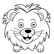 Funny Lion Coloring Page