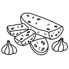 Garlic Bread Coloring Page