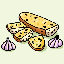 Garlic Bread Coloring Page