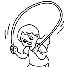 Girl Doing Jump Ropes Coloring Page