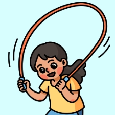 Girl Doing Jump Ropes Coloring Page