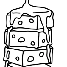 Gooey Brownie Coloring Page