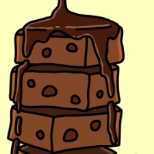 Gooey Brownie Coloring Page