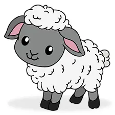 Gray Sheep Coloring Page