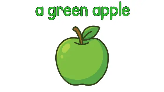 A Green Apple Coloring Page