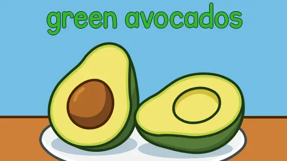 Green Avocados Coloring Page