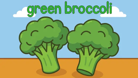 Green Broccoli Coloring Page