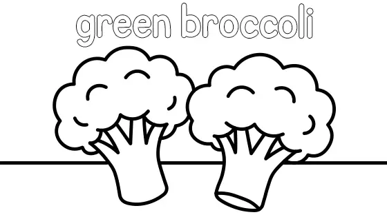 Green Broccoli Coloring Page
