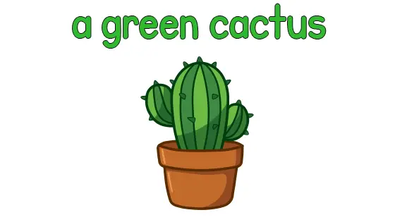 A Green Cactus Coloring Page