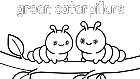 Green Caterpillar Coloring Page