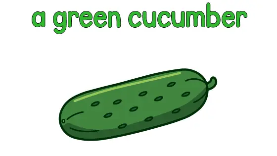 A Green Cucumber Coloring Page