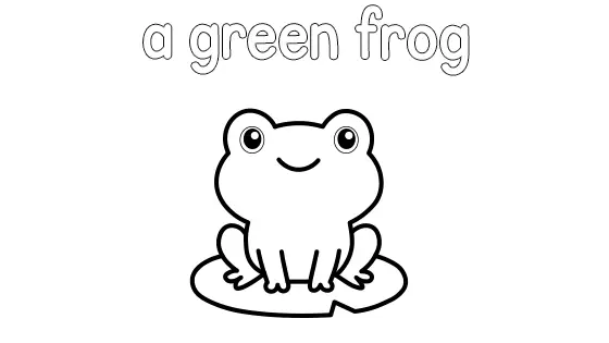 A Green Frog Coloring Page