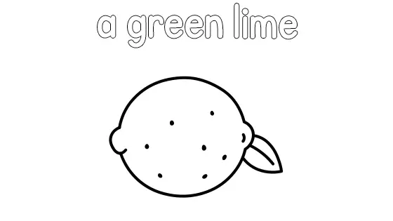 A Green Lime Coloring Page