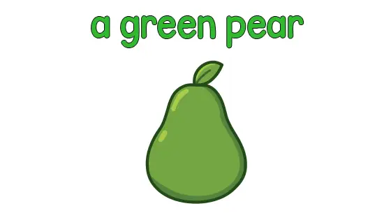 A Green Pear Coloring Page